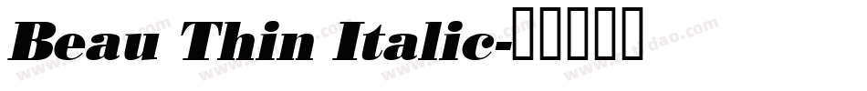 Beau Thin Italic字体转换